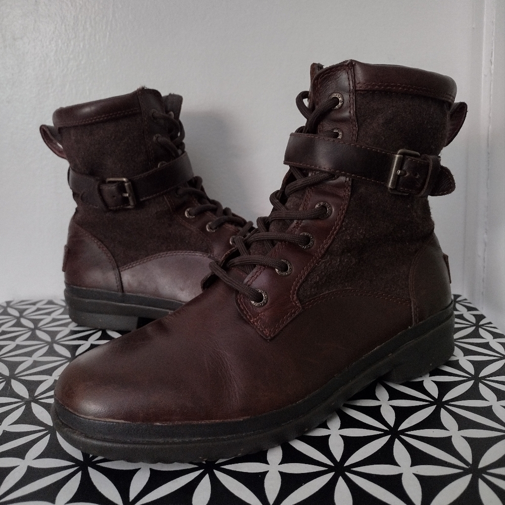 UGG 'Kesey' Chestnut Leather Boots